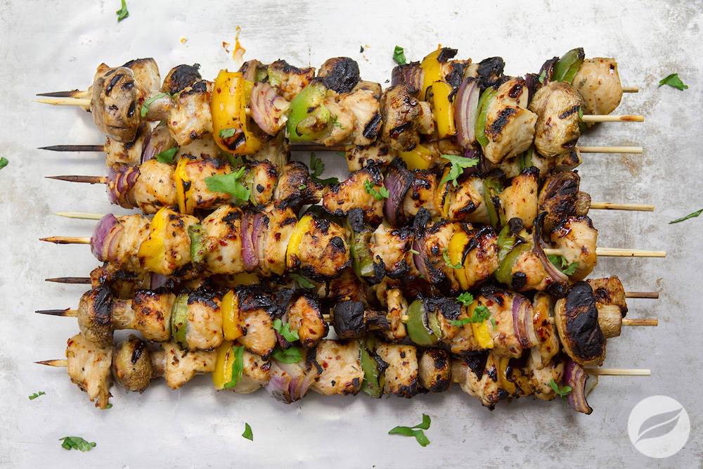 Grilled Asian Ginger Chicken Skewers